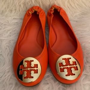 Tory Burch Reva Flat size 36 or 6M orange